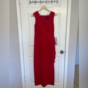 Connected Apparel- Red Midi Dress- Size 8
